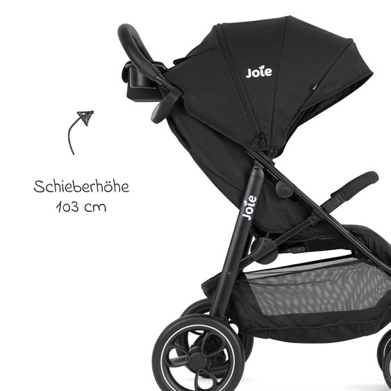 joie Buggy & Sportwagen Litetrax bis 22 kg belastbar mit Schieber-Ablagefach, Sonnenschirm, Sommer Sitzauflage, Insektenschutz & Regenschutz - Shale