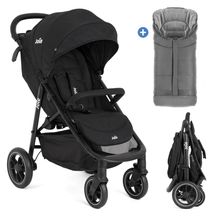 Buggy & pushchair Litetrax incl. footmuff - load capacity up to 22 kg with push bar storage compartment & rain cover - Shale
