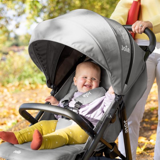 joie Buggy & pushchair Litetrax Pro Air up to 22 kg load capacity with pneumatic tires, pusher storage compartment incl. insect screen & rain cover - Pebble