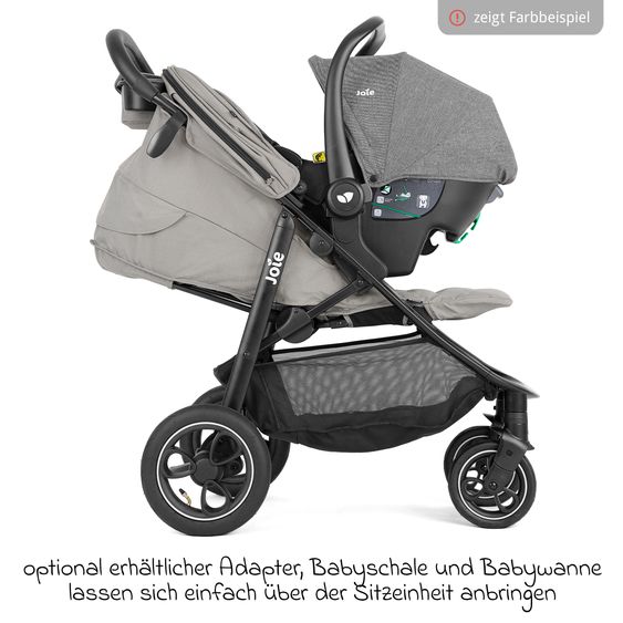 joie Buggy & Sportwagen Litetrax Pro Air bis 22 kg belastbar mit Luftreifen, Schieber-Ablagefach inkl. Insektenschutz & Regenschutz - Rosemary