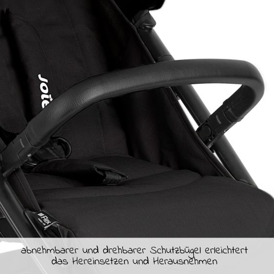 joie Buggy & Sportwagen Litetrax Pro Air bis 22 kg belastbar mit Luftreifen, Schieber-Ablagefach inkl. Insektenschutz & Regenschutz - Shale