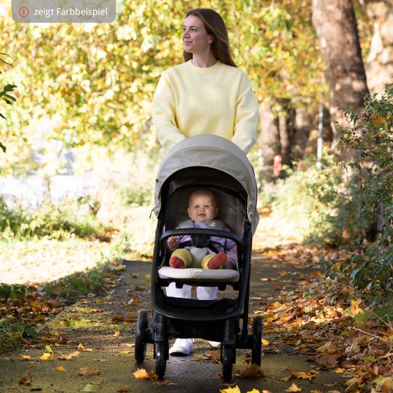 joie Buggy & Sportwagen Litetrax Pro Air bis 22 kg belastbar mit Luftreifen, Schieber-Ablagefach inkl. Insektenschutz & Regenschutz - Shale