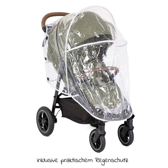 joie Buggy & Sportwagen Litetrax Pro Air bis 22 kg belastbar mit Luftreifen, Schieber-Ablagefach & Regenschutz - Rosemary