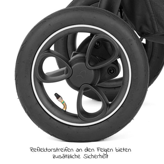 joie Buggy & Sportwagen Litetrax Pro Air bis 22 kg belastbar mit Luftreifen, Schieber-Ablagefach & Regenschutz - Shale