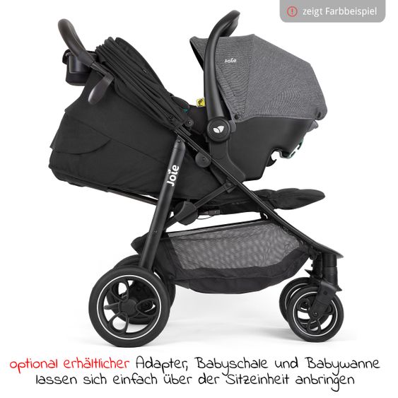 joie Buggy & Sportwagen Litetrax Pro bis 22 kg belastbar mit Schieber-Ablagefach inkl. Insektenschutz & Regenschutz - Pebble