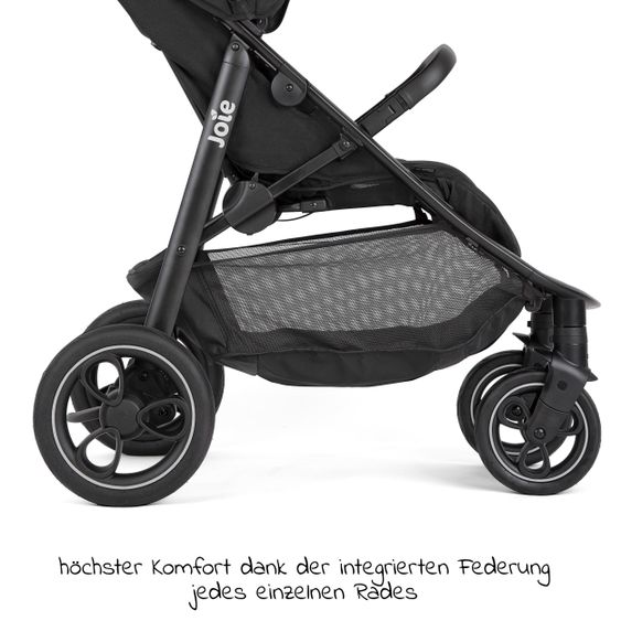 joie Buggy & Sportwagen Litetrax Pro bis 22 kg belastbar mit Schieber-Ablagefach inkl. Insektenschutz & Regenschutz - Shale