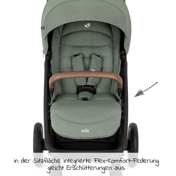 joie Passeggino e carrozzina Litetrax Pro fino a 22 kg di portata con vano portaoggetti e parapioggia - Laurel