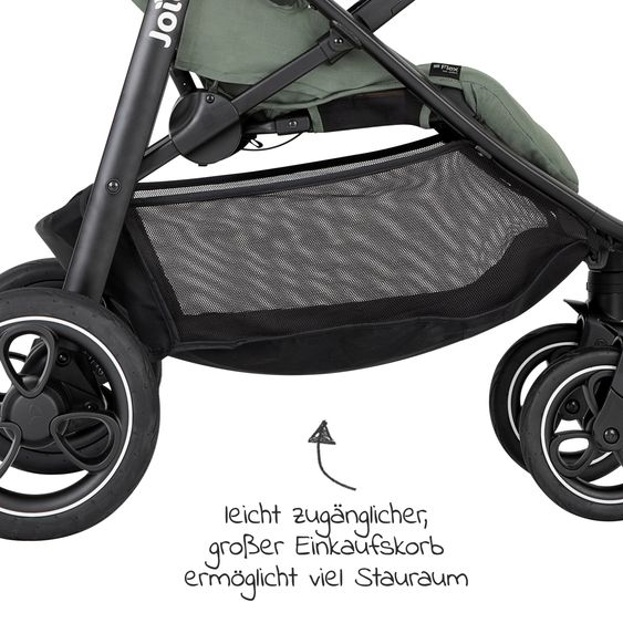 joie Passeggino e carrozzina Litetrax Pro fino a 22 kg di portata con vano portaoggetti e parapioggia - Laurel