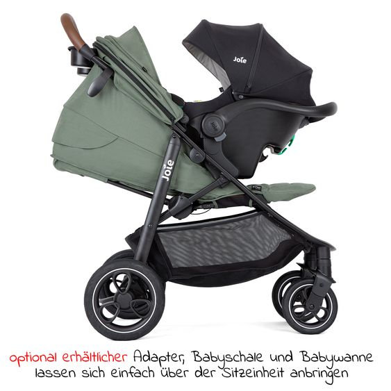 joie Passeggino e carrozzina Litetrax Pro fino a 22 kg di portata con vano portaoggetti e parapioggia - Laurel