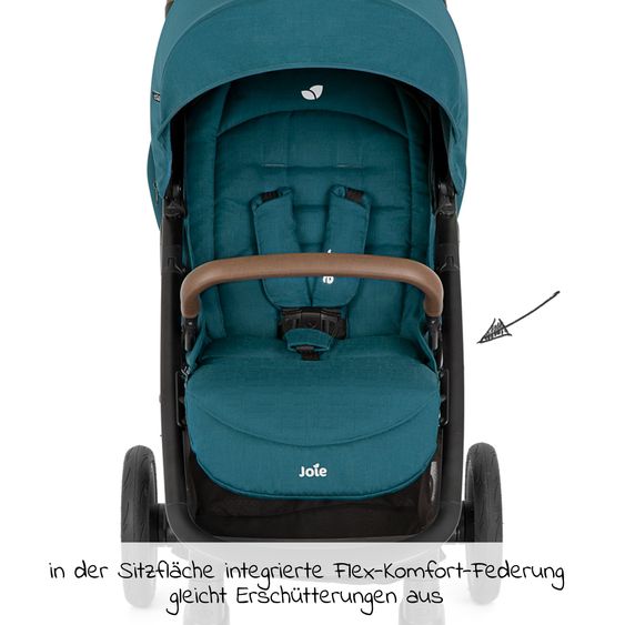 joie Buggy & Sportwagen Litetrax Pro bis 22 kg belastbar mit Schieber-Ablagefach & Regenschutz - Peacock