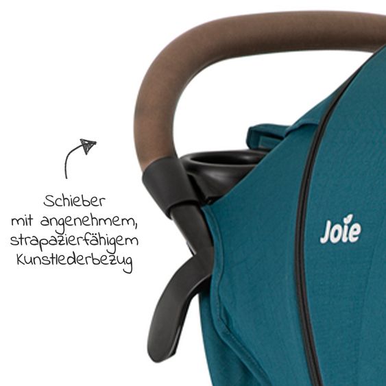 joie Buggy & Sportwagen Litetrax Pro bis 22 kg belastbar mit Schieber-Ablagefach & Regenschutz - Peacock