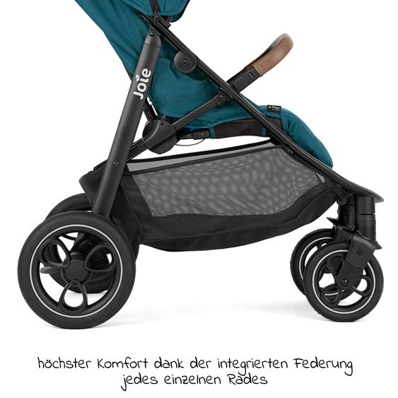 joie Buggy & Sportwagen Litetrax Pro bis 22 kg belastbar mit Schieber-Ablagefach & Regenschutz - Peacock