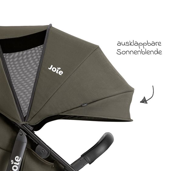 joie Buggy & stroller Litetrax Pro up to 22 kg load capacity with handlebar storage compartment & rain cover - Sage