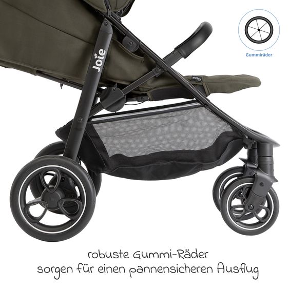 joie Buggy & stroller Litetrax Pro up to 22 kg load capacity with handlebar storage compartment & rain cover - Sage