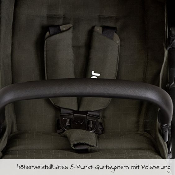 joie Buggy & stroller Litetrax Pro up to 22 kg load capacity with handlebar storage compartment & rain cover - Sage