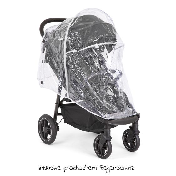 joie Buggy & Sportwagen Litetrax Pro bis 22 kg belastbar mit Schieber-Ablagefach & Regenschutz - Shale