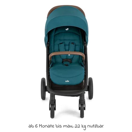 joie Buggy & Poussette Sportive Litetrax Pro Incl. Sac De Pied - Jusqu’à 22 Kg Charge Avec Rangement Poignée & Protection Pluie - Paon