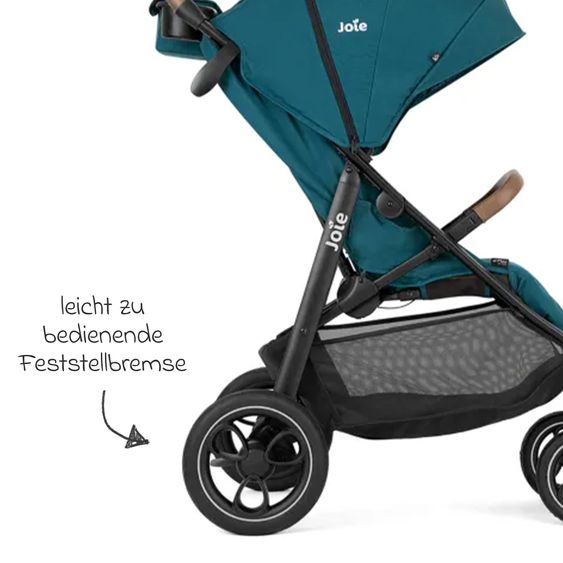 joie Buggy & Poussette Sportive Litetrax Pro Incl. Sac De Pied - Jusqu’à 22 Kg Charge Avec Rangement Poignée & Protection Pluie - Paon