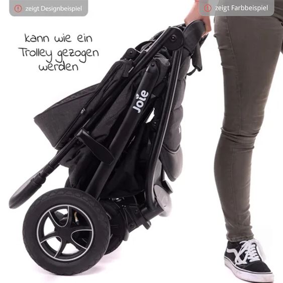 joie Buggy & Poussette Sportive Litetrax Pro Incl. Sac De Pied - Jusqu’à 22 Kg Charge Avec Rangement Poignée & Protection Pluie - Paon