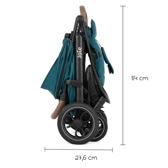 joie Buggy & Poussette Sportive Litetrax Pro Incl. Sac De Pied - Jusqu’à 22 Kg Charge Avec Rangement Poignée & Protection Pluie - Paon