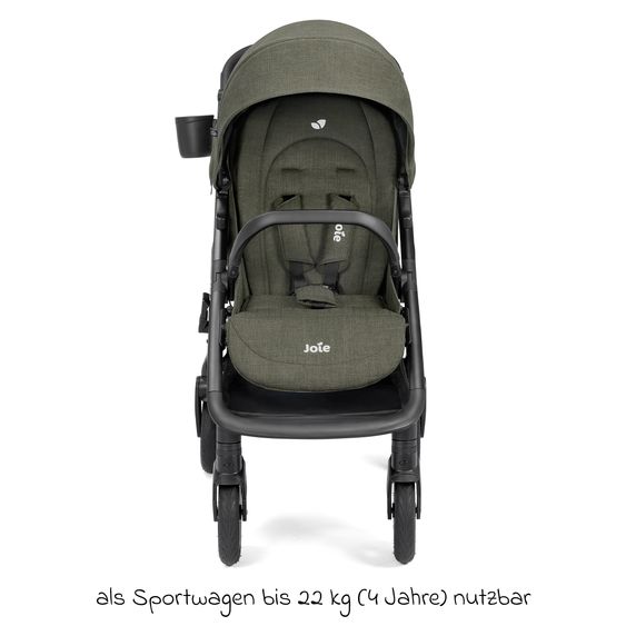 joie Buggy & Sportwagen Mydrift bis 22 kg belastbar mit Drift-Funktion, Knickschieber, Getränkehalter & Regenschutz - Fern