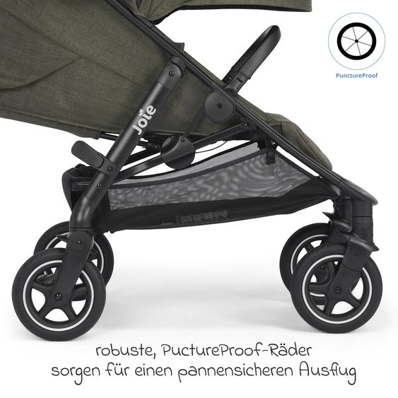 joie Buggy & Sportwagen Mydrift bis 22 kg belastbar mit Drift-Funktion, Knickschieber, Getränkehalter & Regenschutz - Fern