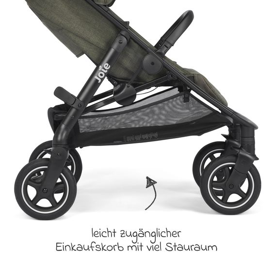 joie Buggy & Sportwagen Mydrift bis 22 kg belastbar mit Drift-Funktion, Knickschieber, Getränkehalter & Regenschutz - Fern