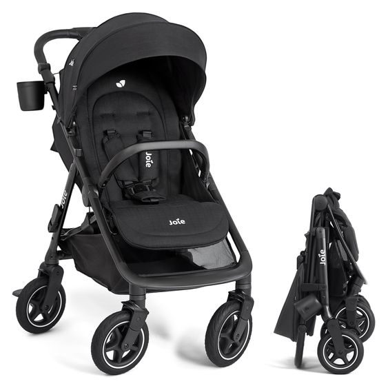 joie Buggy & Sportwagen Mydrift bis 22 kg belastbar mit Drift-Funktion, Knickschieber, Getränkehalter & Regenschutz - Raven
