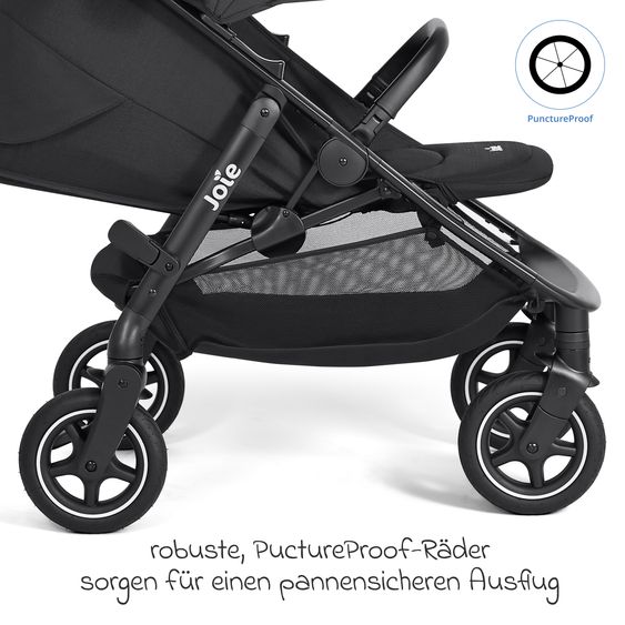 joie Buggy & Sportwagen Mydrift bis 22 kg belastbar mit Drift-Funktion, Knickschieber, Getränkehalter & Regenschutz - Raven