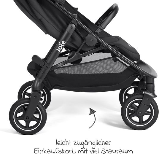 joie Buggy & Sportwagen Mydrift bis 22 kg belastbar mit Drift-Funktion, Knickschieber, Getränkehalter & Regenschutz - Raven