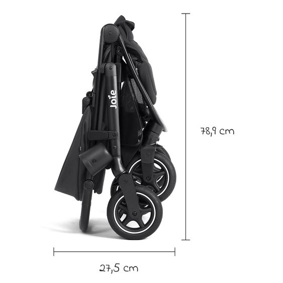 joie Buggy & Sportwagen Mydrift bis 22 kg belastbar mit Drift-Funktion, Knickschieber, Getränkehalter & Regenschutz - Raven