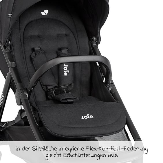 joie Buggy & Sportwagen Mydrift bis 22 kg belastbar mit Drift-Funktion, Knickschieber, Getränkehalter & Regenschutz - Raven