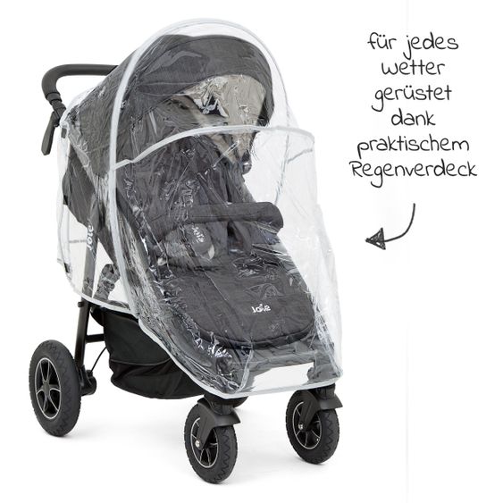 joie Buggy & Sportwagen Mytrax Flex bis 22 kg belastbar-mit Komfort-Federung, Regenschutz, Fußsack & Handmuff - Pavement