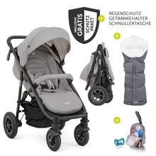 Buggy & Sportwagen Mytrax Flex mit Komfort-Federung, Fußsack Therma bis 22 kg belastbar & XXL Zubehörpaket - Gray Flannel