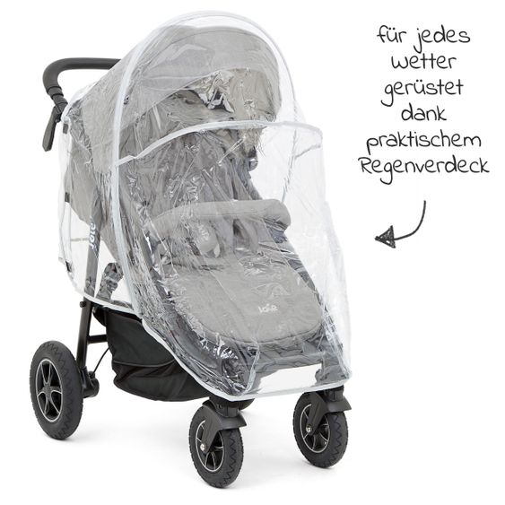 joie Buggy & stroller Mytrax Flex with comfort suspension, cup holder up to 22 kg loadable & XXL accessories package - Gray Flannel