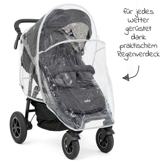 joie Buggy & Sportwagen Mytrax Flex mit Komfort-Federung, Getränkehalter bis 22 kg belastbar & XXL Zubehörpaket - Pavement