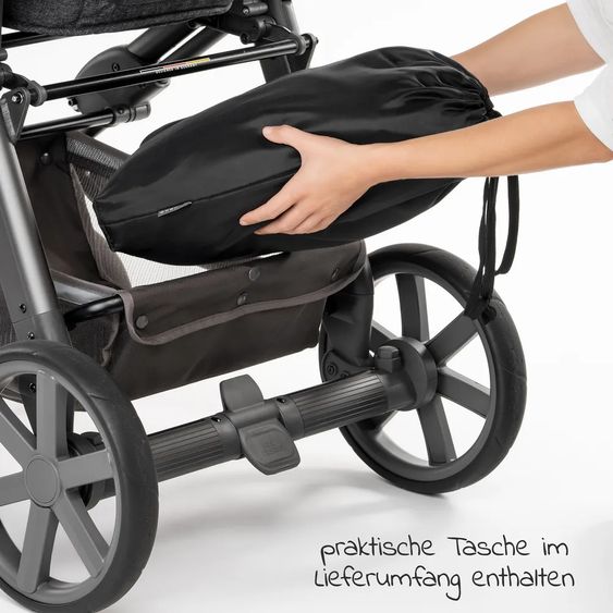 joie Buggy & Sportwagen Mytrax mit Luftreifen, Getränkehalter, Regenschutz, Fußsack & Handmuff - Gray Flannel