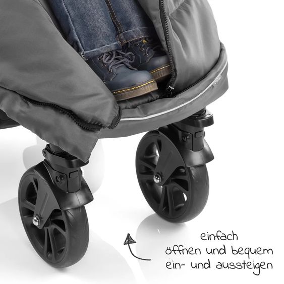 joie Buggy & Sportwagen Mytrax mit Luftreifen, Getränkehalter, Regenschutz, Fußsack & Handmuff - Gray Flannel