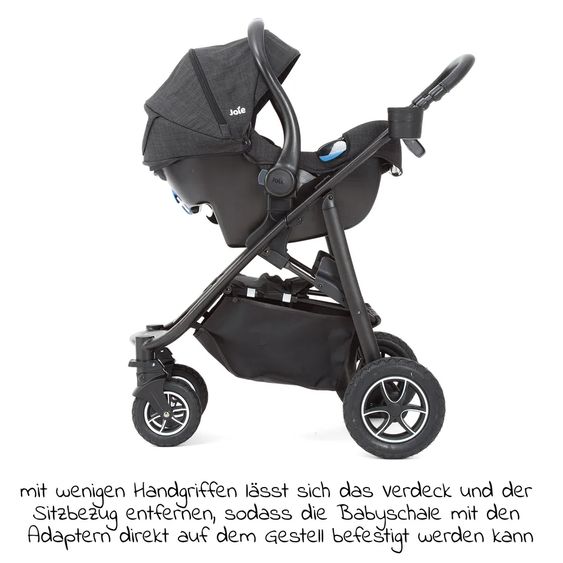 joie Buggy & Sportwagen Mytrax mit Luftreifen, Getränkehalter & Regenschutz - Gray Flannel