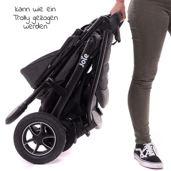 joie Buggy & Sportwagen Mytrax mit Luftreifen, Getränkehalter & Regenschutz - Gray Flannel