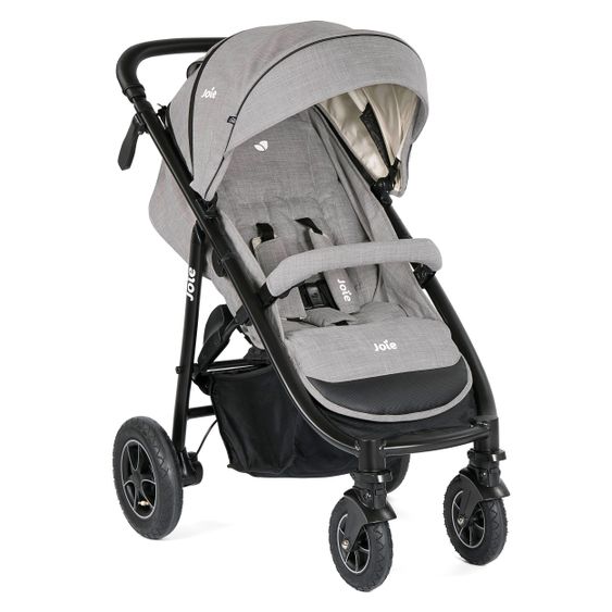 joie Buggy & Sportwagen Mytrax mit Luftreifen, Getränkehalter, Regenschutz inkl. Fußsack Therma - Gray Flannel
