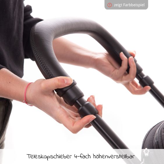 joie Buggy & Sportwagen Mytrax mit Luftreifen, Getränkehalter, Regenschutz inkl. Fußsack Therma - Gray Flannel