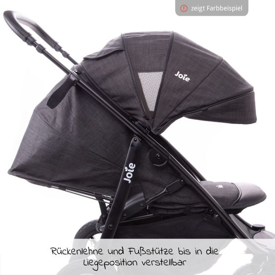 joie Buggy & Sportwagen Mytrax mit Luftreifen, Getränkehalter, Regenschutz inkl. Fußsack Therma - Gray Flannel