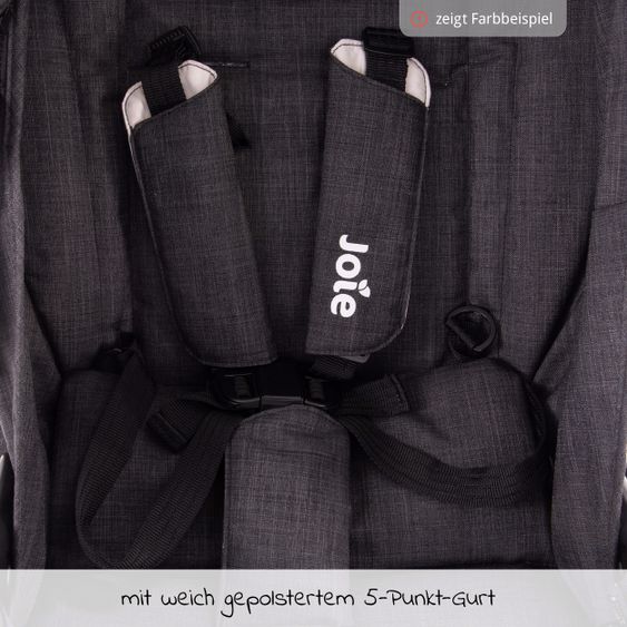joie Buggy & Sportwagen Mytrax mit Luftreifen, Getränkehalter, Regenschutz inkl. Fußsack Therma - Gray Flannel