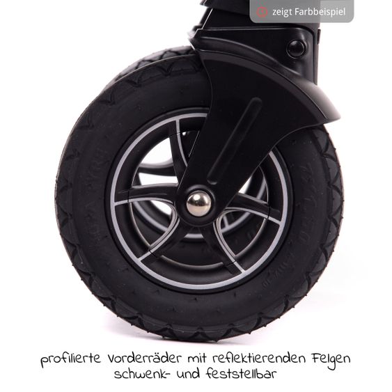 joie Buggy & Sportwagen Mytrax mit Luftreifen, Getränkehalter, Regenschutz inkl. Fußsack Therma - Gray Flannel