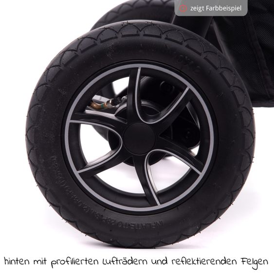 joie Buggy & Sportwagen Mytrax mit Luftreifen, Getränkehalter, Regenschutz inkl. Fußsack Therma - Gray Flannel