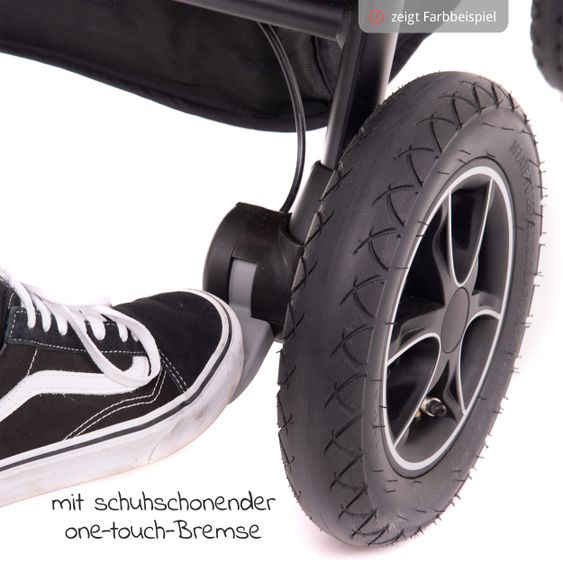 joie Buggy & Sportwagen Mytrax mit Luftreifen, Getränkehalter, Regenschutz inkl. Fußsack Therma - Gray Flannel