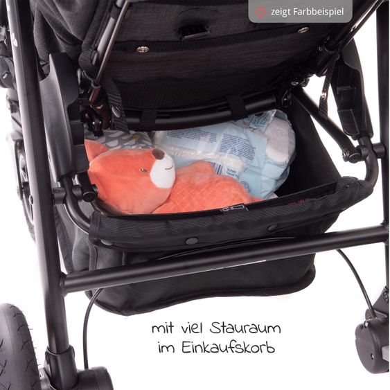 joie Buggy & Sportwagen Mytrax mit Luftreifen, Getränkehalter, Regenschutz inkl. Fußsack Therma - Gray Flannel