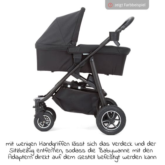joie Buggy & Sportwagen Mytrax mit Luftreifen, Getränkehalter, Regenschutz inkl. Fußsack Therma - Gray Flannel