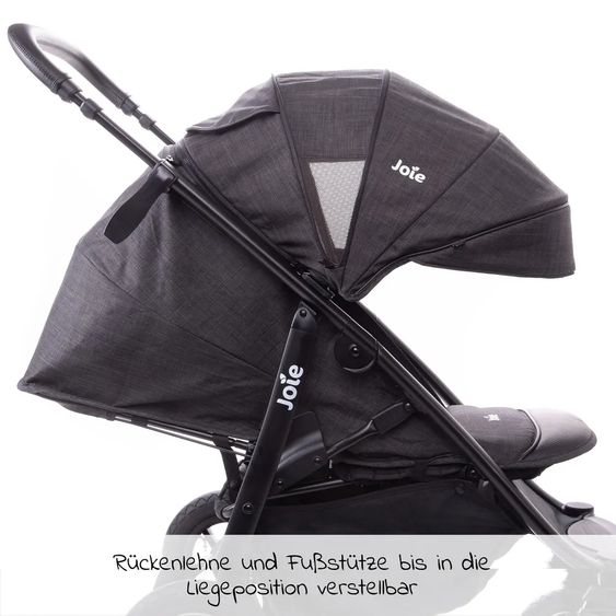joie Buggy & Sportwagen Mytrax mit Luftreifen, Getränkehalter, Regenschutz inkl. Fußsack Therma - Pavement